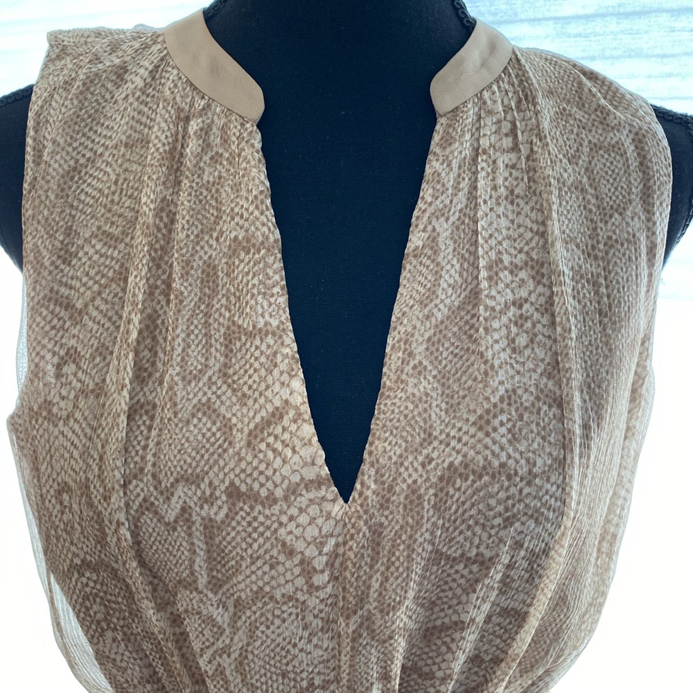 Joie Snake-Print Silk Dress / Small